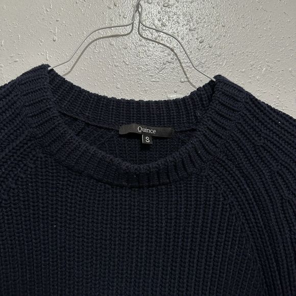 Quince Navy Blue Crew Neck Sweater - Picture 4 of 9